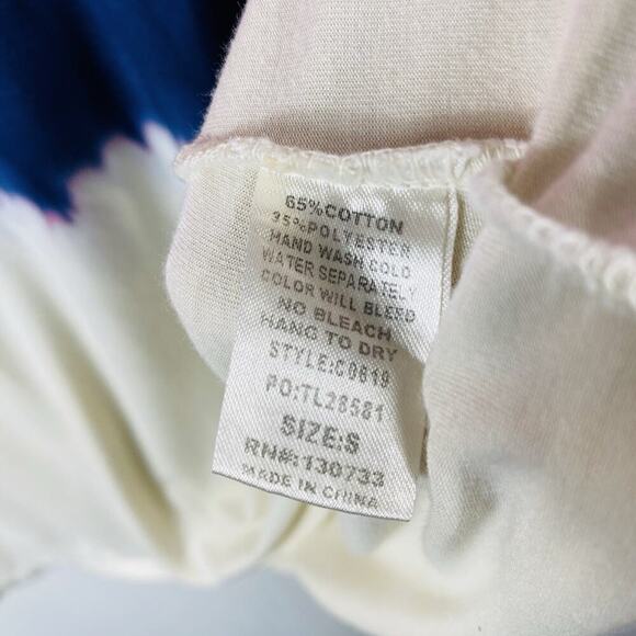 Umgee Size Small Tie Dye Short Sleeve Mini Tunic T-Shirt Dress Pink Cotton Blend - Picture 4 of 4